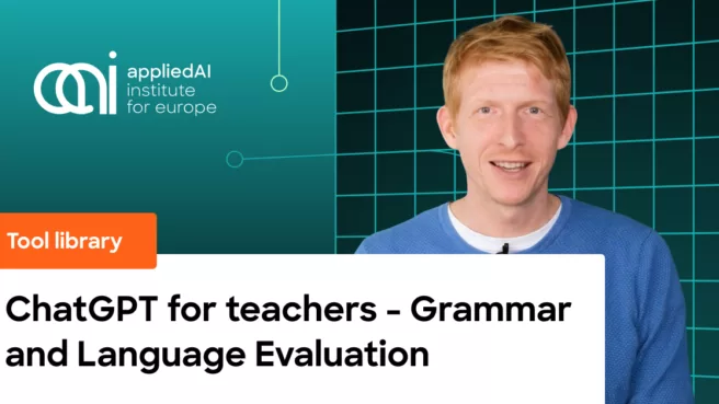 ChatGPT for teachers - Grammar and Language evaluation